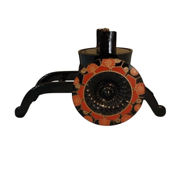 Japanese Rickshaw Carriage 3pc Jewelry Box Tea Caddy Or Serving Dish - Picture 2 of 9